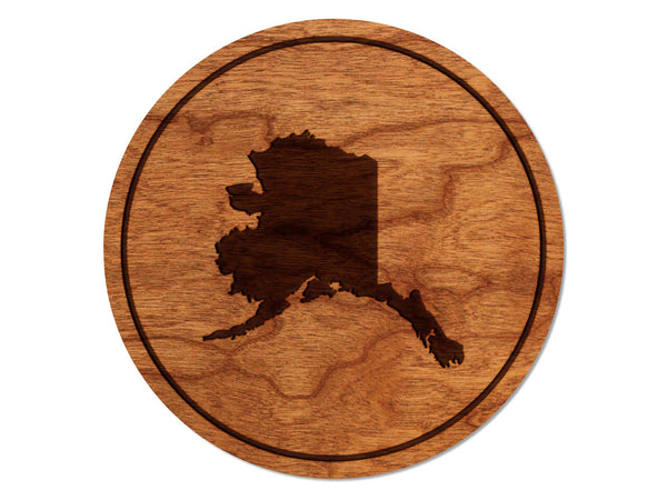 State Silhouette Coaster Alaska