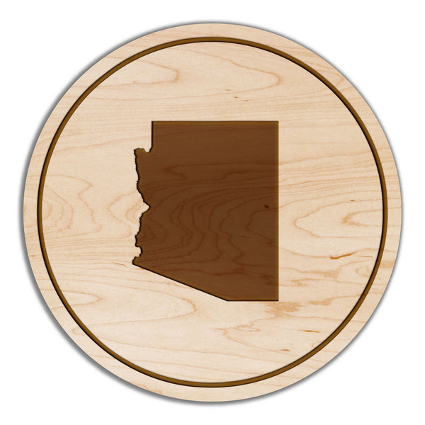 State Silhouette Coaster Arizona