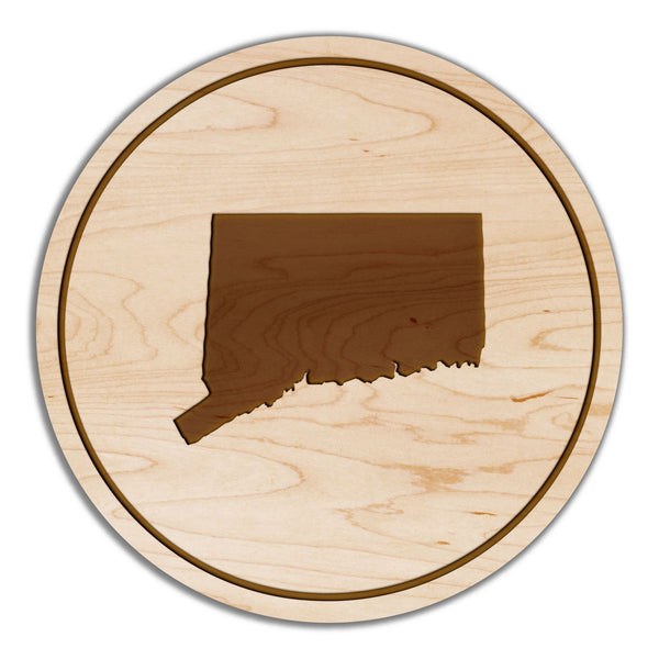 State Silhouette Coaster Connecticut