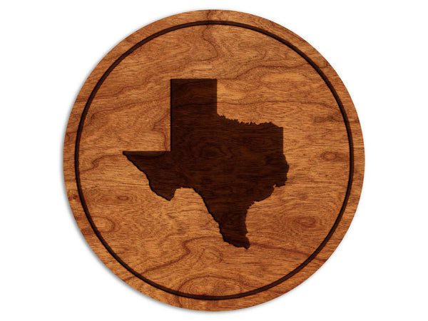 State Silhouette Coaster Texas