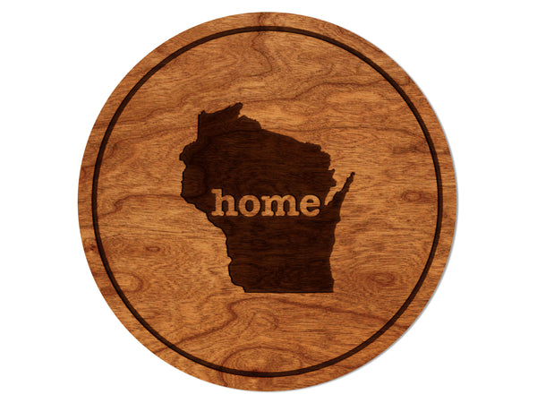 State Map Coaster Wisconsin