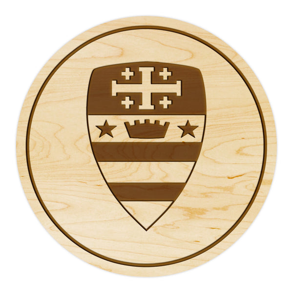 Preliminary School Coaster Crest Logo