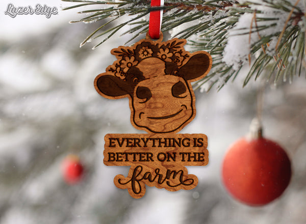 Farm Animals Ornament Cow