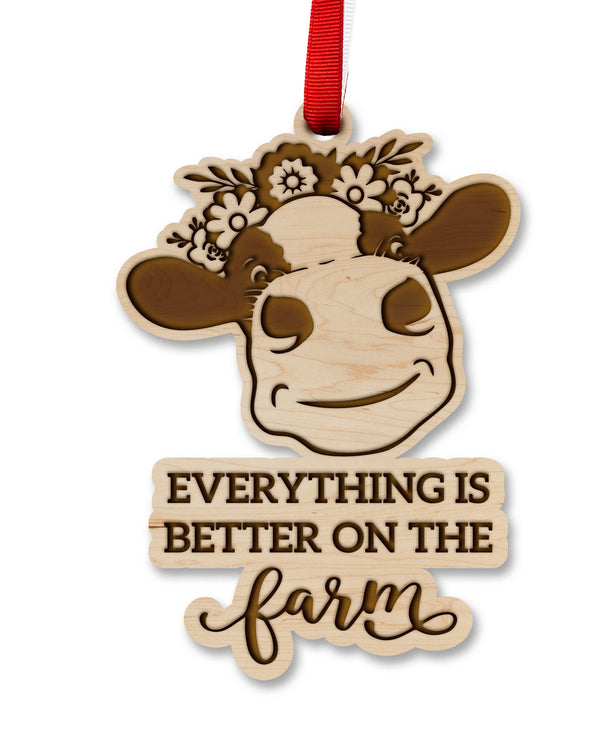 Farm Animals Ornament Cow