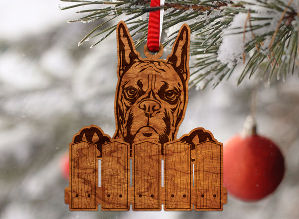 Dog Ornament Boxer Cropped Ears