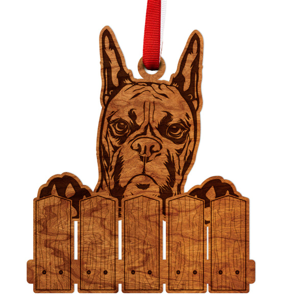 Dog Ornament Boxer Cropped Ears