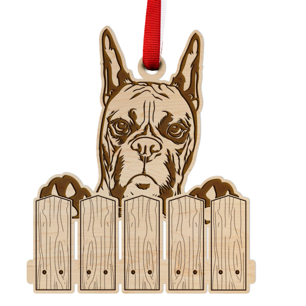 Dog Ornament Boxer Cropped Ears