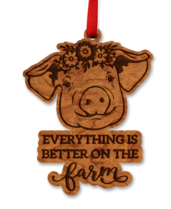 Farm Animals Ornament Pig