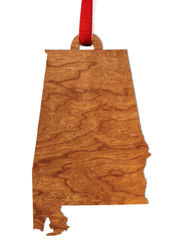 State Silhouette Ornament Alabama