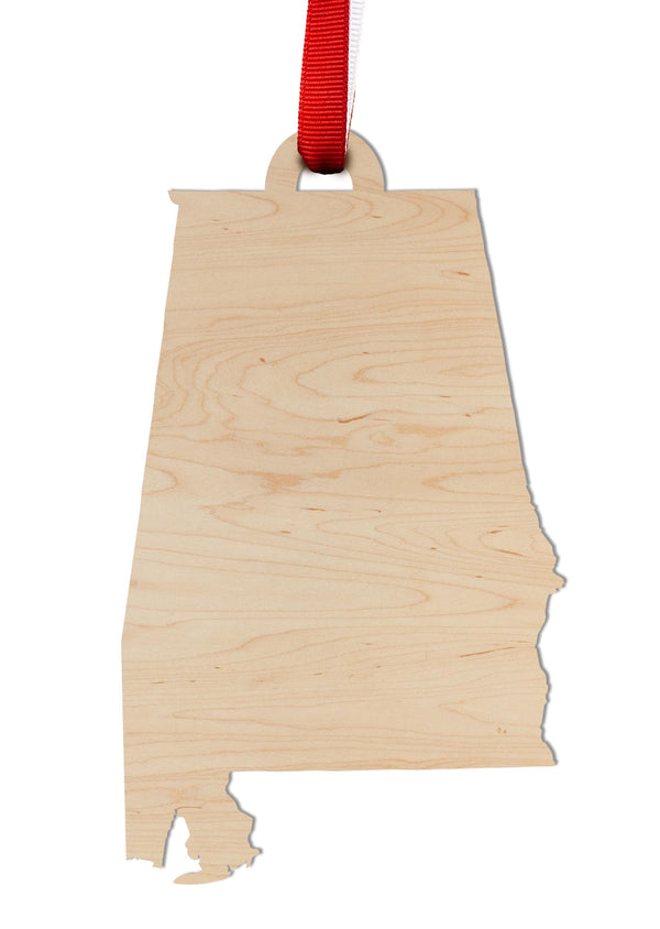 State Silhouette Ornament Alabama