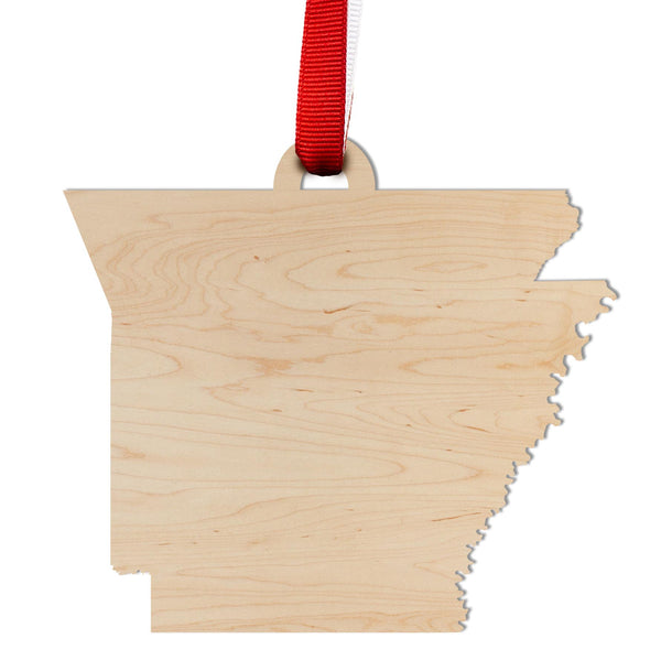 State Silhouette Ornament Arkansas