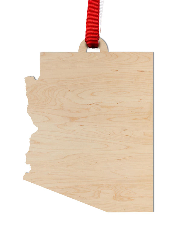 State Silhouette Ornament Arizona