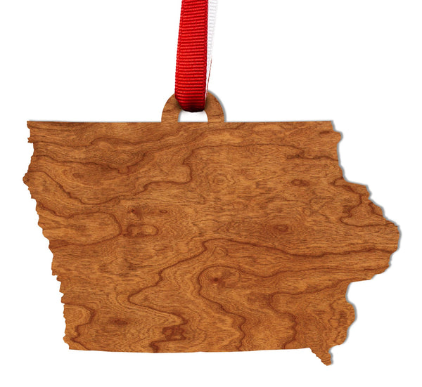 State Silhouette Ornament Iowa