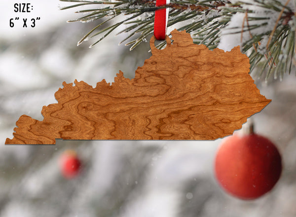 State Silhouette Ornament Kentucky