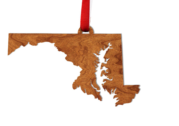 State Silhouette Ornament Maryland