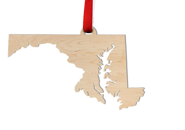 State Silhouette Ornament Maryland