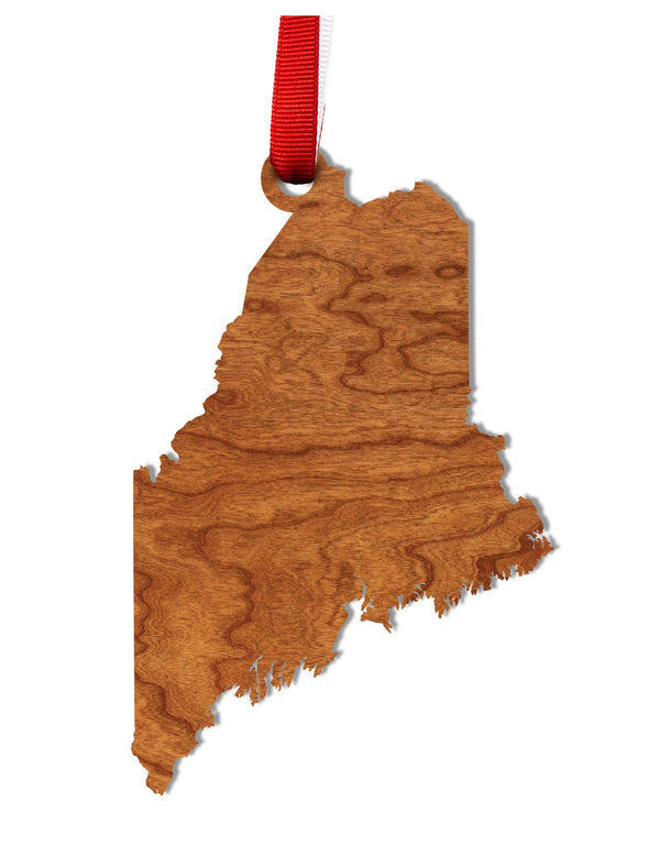 State Silhouette Ornament Maine