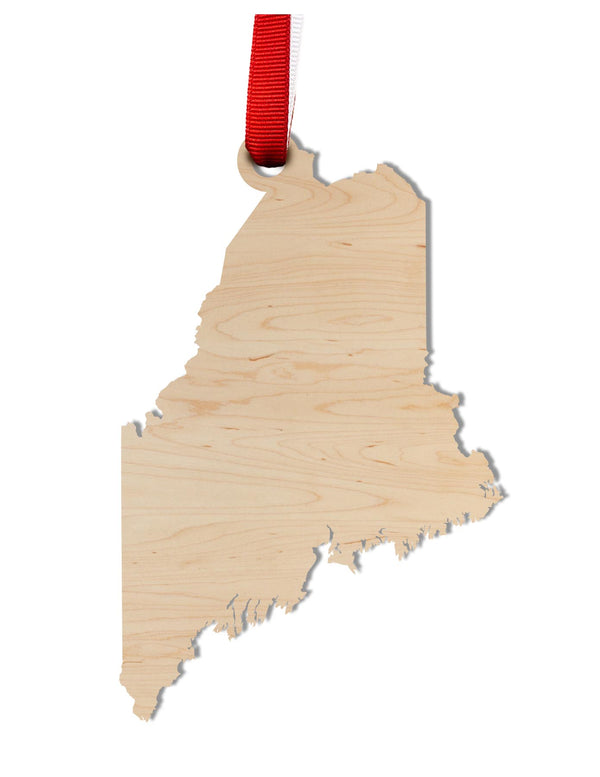 State Silhouette Ornament Maine