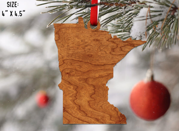 State Silhouette Ornament Minnesota