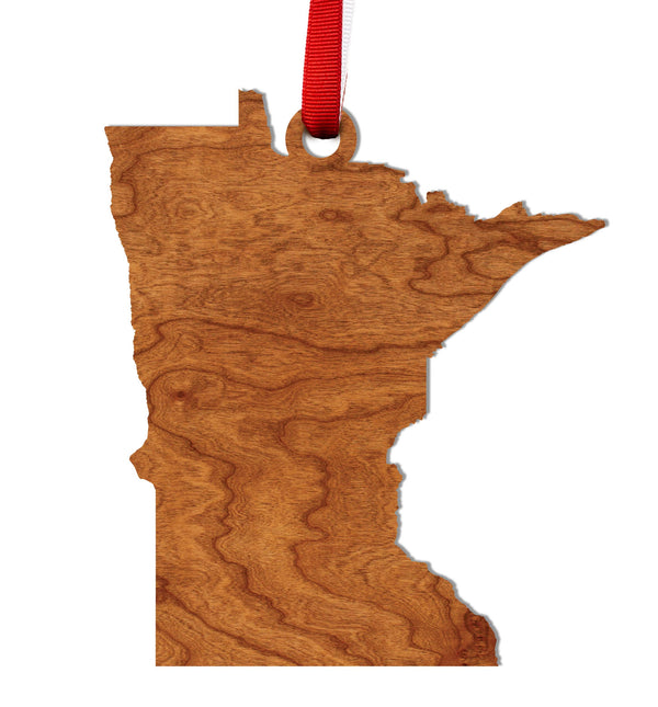 State Silhouette Ornament Minnesota