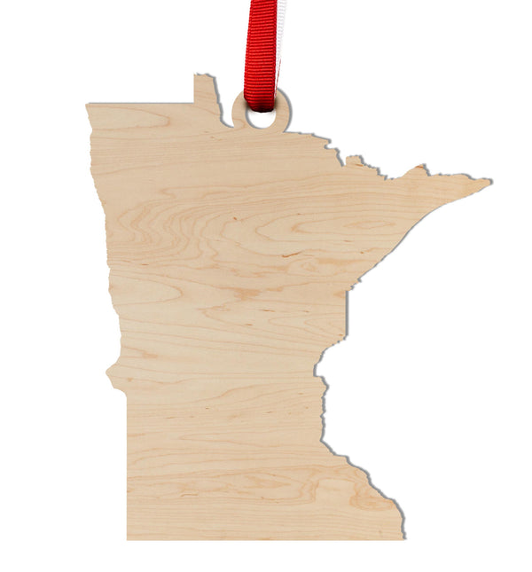 State Silhouette Ornament Minnesota