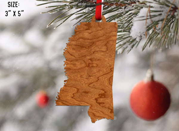 State Silhouette Ornament Mississippi