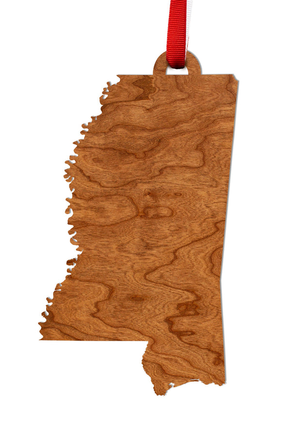 State Silhouette Ornament Mississippi