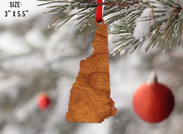 State Silhouette Ornament New Hampshire