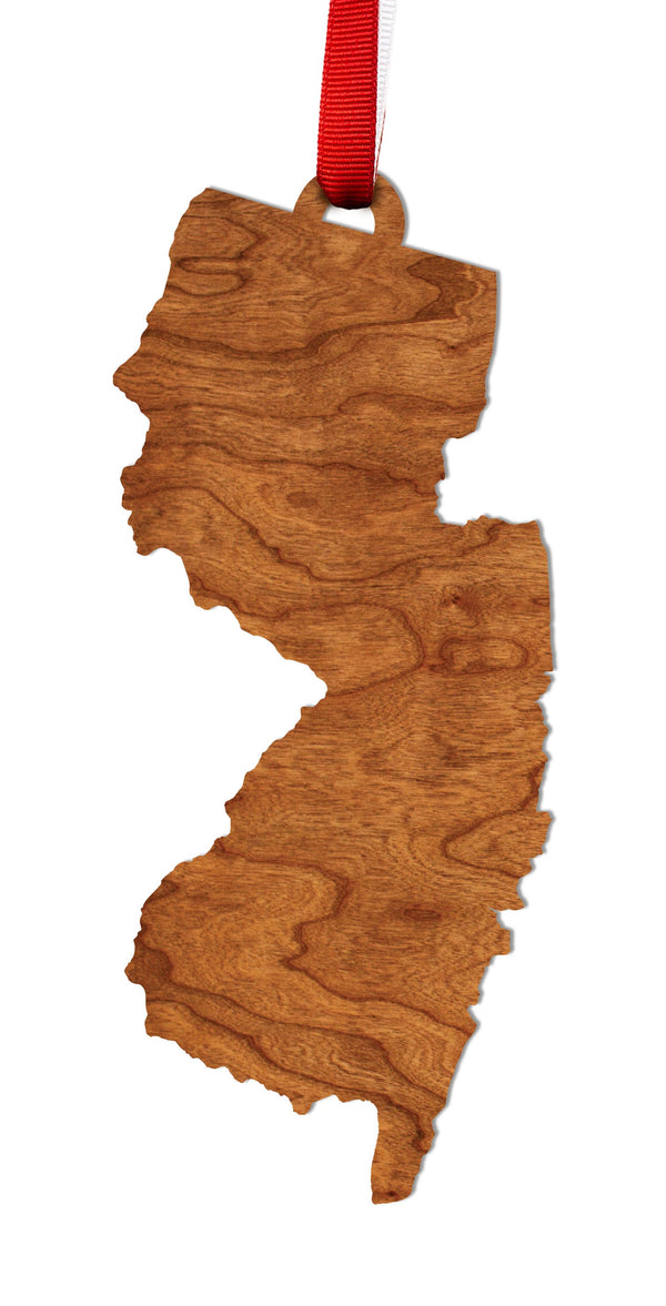 State Silhouette Ornament New Jersey