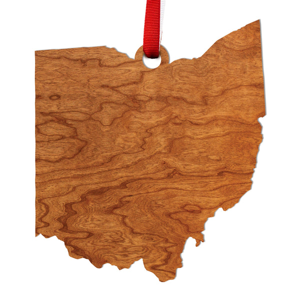 State Silhouette Ornament Ohio
