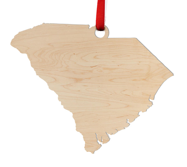 State Silhouette Ornament South Carolina