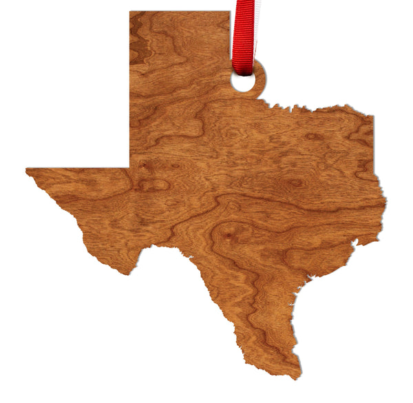 State Silhouette Ornament Texas