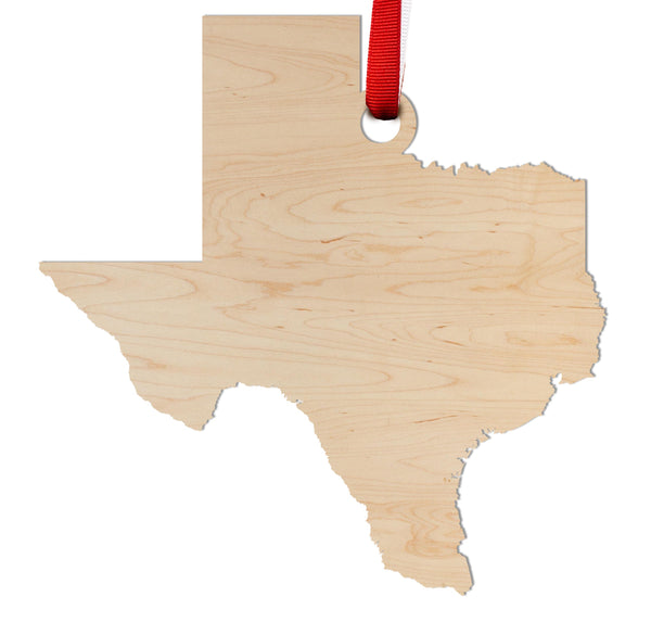 State Silhouette Ornament Texas