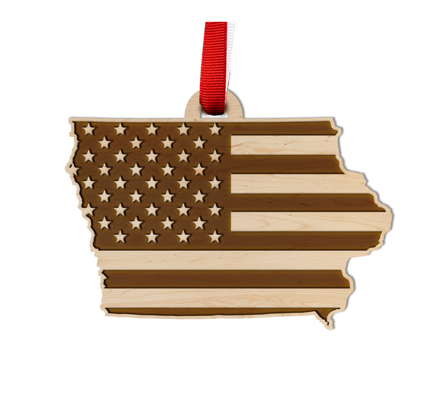 State Flag Ornament Iowa Flag