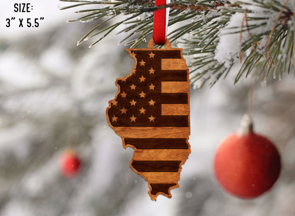 State Flag Ornament Illinois Flag