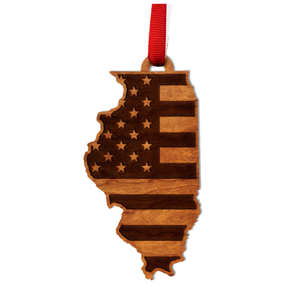 State Flag Ornament Illinois Flag