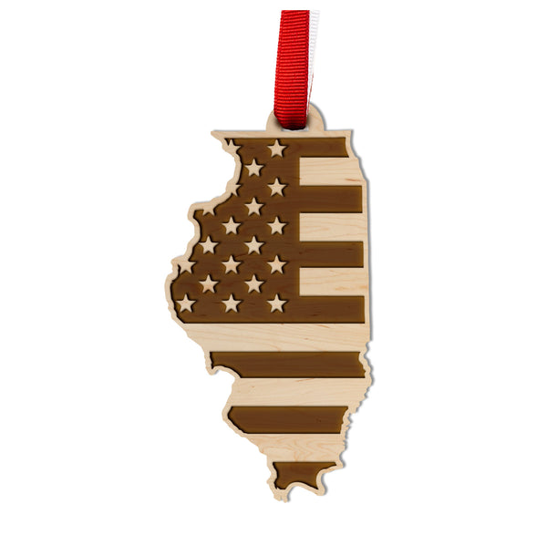 State Flag Ornament Illinois Flag