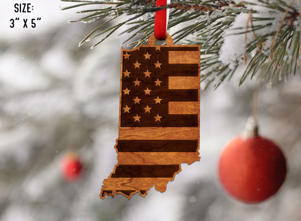 State Flag Ornament Indiana Flag