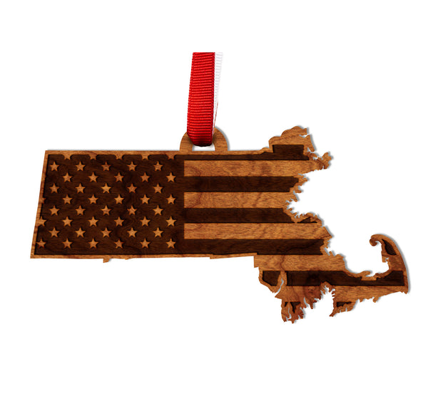 State Flag Ornament Massachusetts Flag