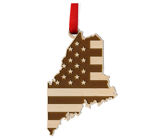 State Flag Ornament Maine Flag