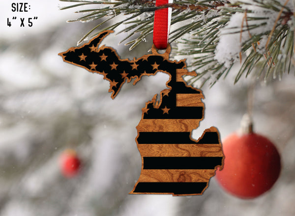 State Flag Ornament Michigan Flag