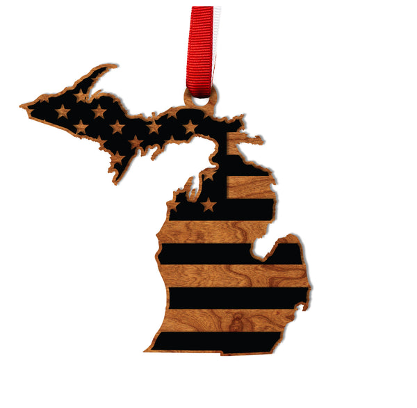 State Flag Ornament Michigan Flag