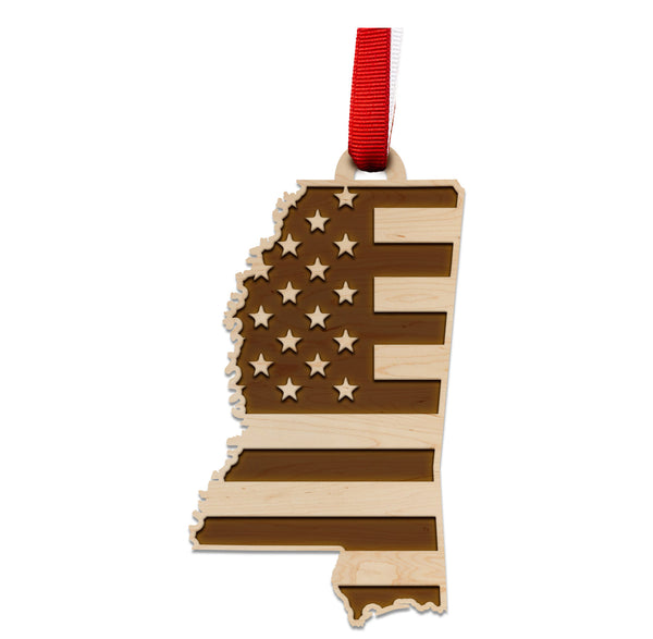 State Flag Ornament Mississippi Flag