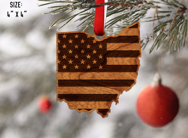 State Flag Ornament Ohio Flag