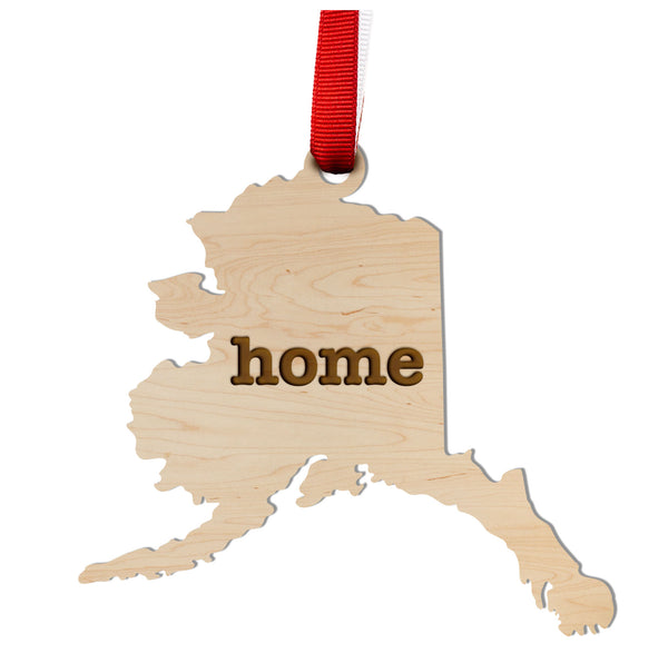 State Map Ornament Alaska