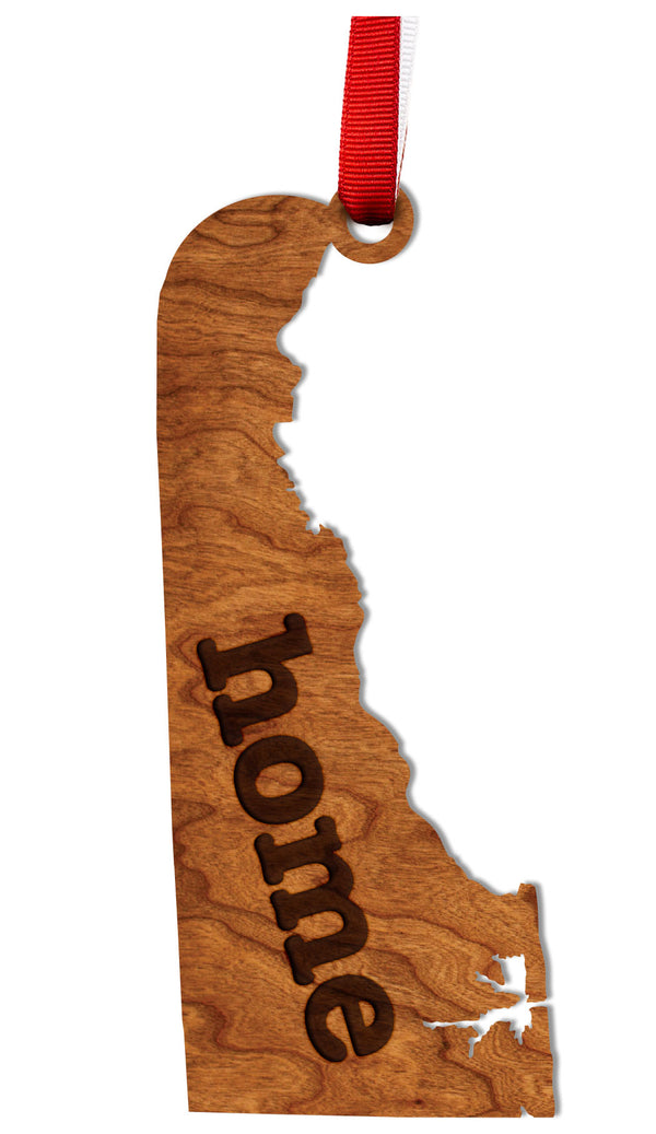 State Map Ornament Delaware