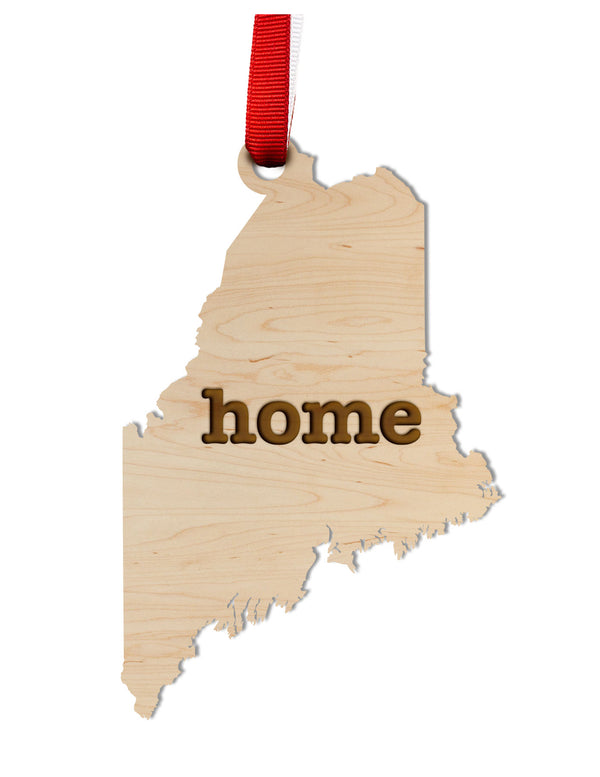 State Map Ornament Maine