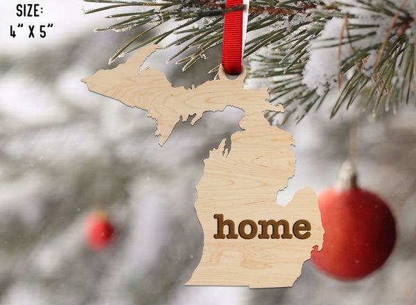 State Map Ornament Michigan