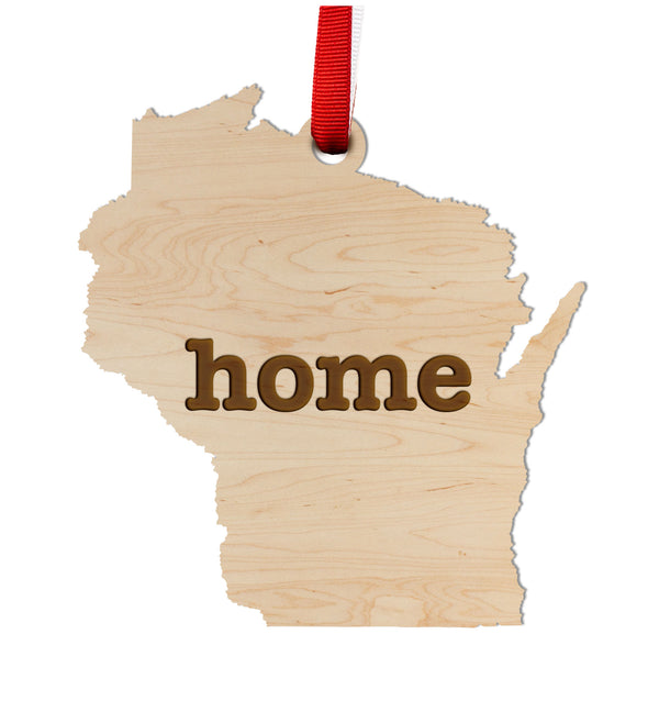 State Map Ornament Wisconsin