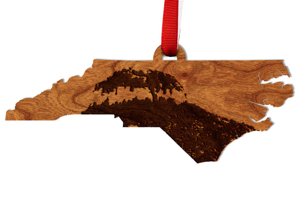 State Map Ornament Pilot Mountain on NC